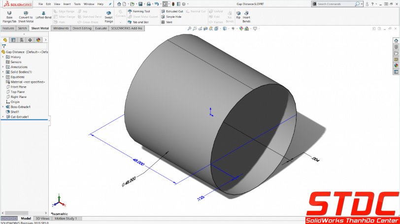 How to create simple sheet metal bend